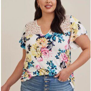Torrid SuperSoft Floral Top Size 2